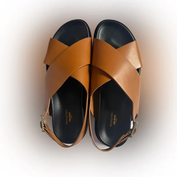 Armando Cabral X Todd Snyder Manjak Leather Sandal Caramel Size 46 Size 41 NWB